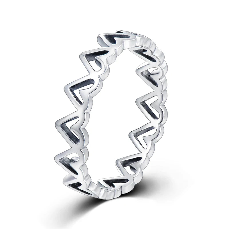 Modian Silver Gold Rose Shining Rings for Women Fashion 100% 925 Sterling Silver Stackable Finger Ring Wedding Statement Jewelry
