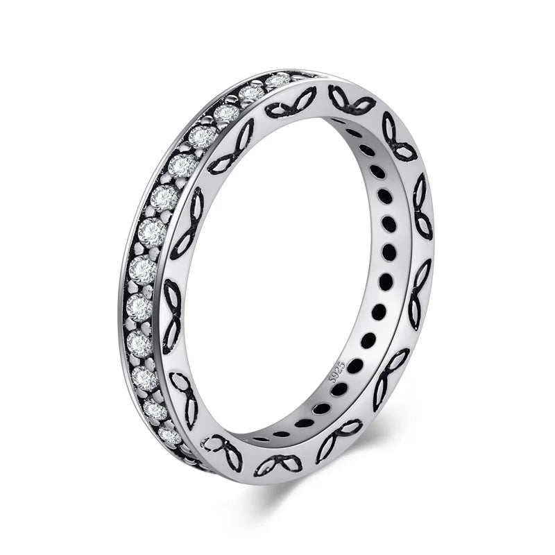 Modian Silver Gold Rose Shining Rings for Women Fashion 100% 925 Sterling Silver Stackable Finger Ring Wedding Statement Jewelry
