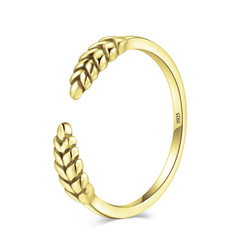 Modian Silver Gold Rose Shining Rings for Women Fashion 100% 925 Sterling Silver Stackable Finger Ring Wedding Statement Jewelry