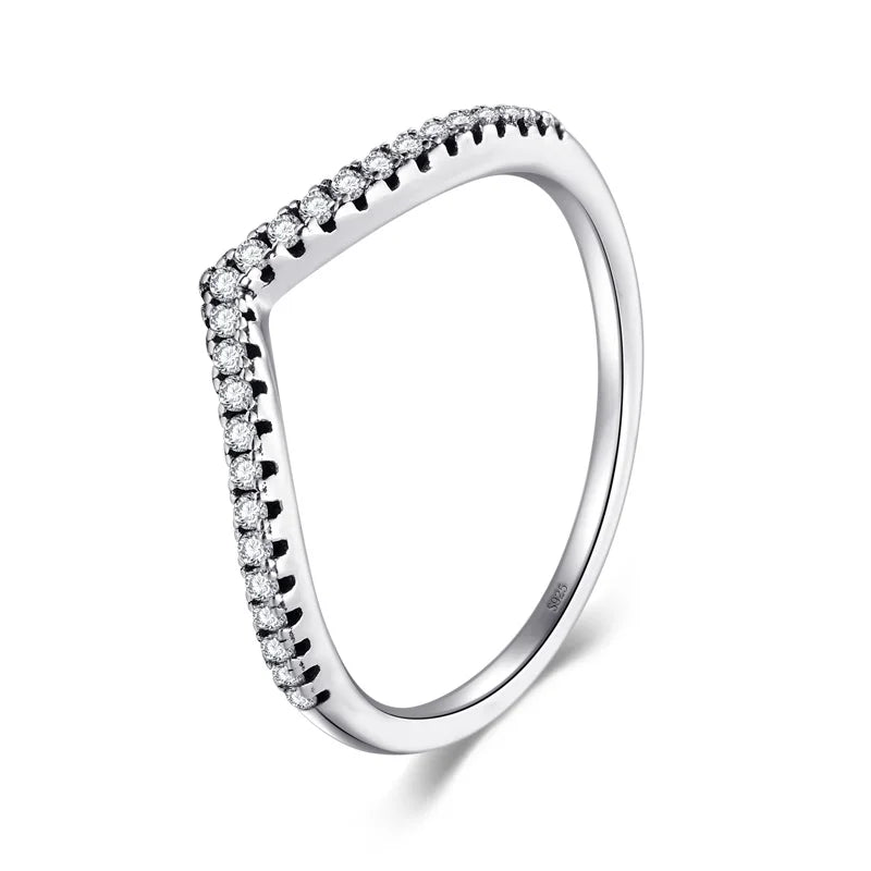 Modian Silver Gold Rose Shining Rings for Women Fashion 100% 925 Sterling Silver Stackable Finger Ring Wedding Statement Jewelry