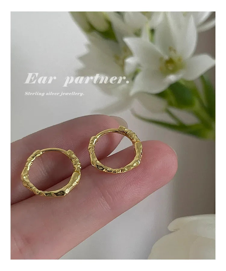 925 Sterling Silver Earrings Temperament Simple for Women Wedding Jewelry Accessories