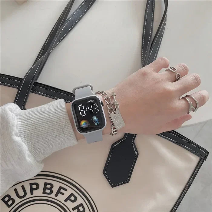Fashion LED Sports Watches Digital Watch Men Pink Electronic Wristwatches Casual Silicone Montre Femme Relojs Para Mujer