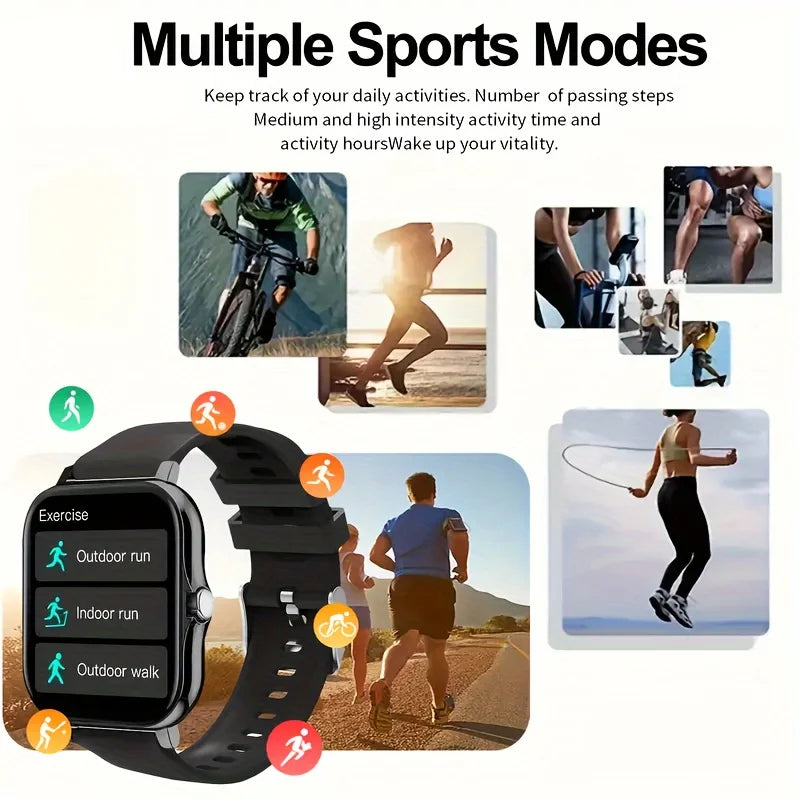 2025 Smart Watch Answer Make Call Message Preview Sport Mode DIY Dial Sleep Monitor Smart Watch for Men Women Gifts