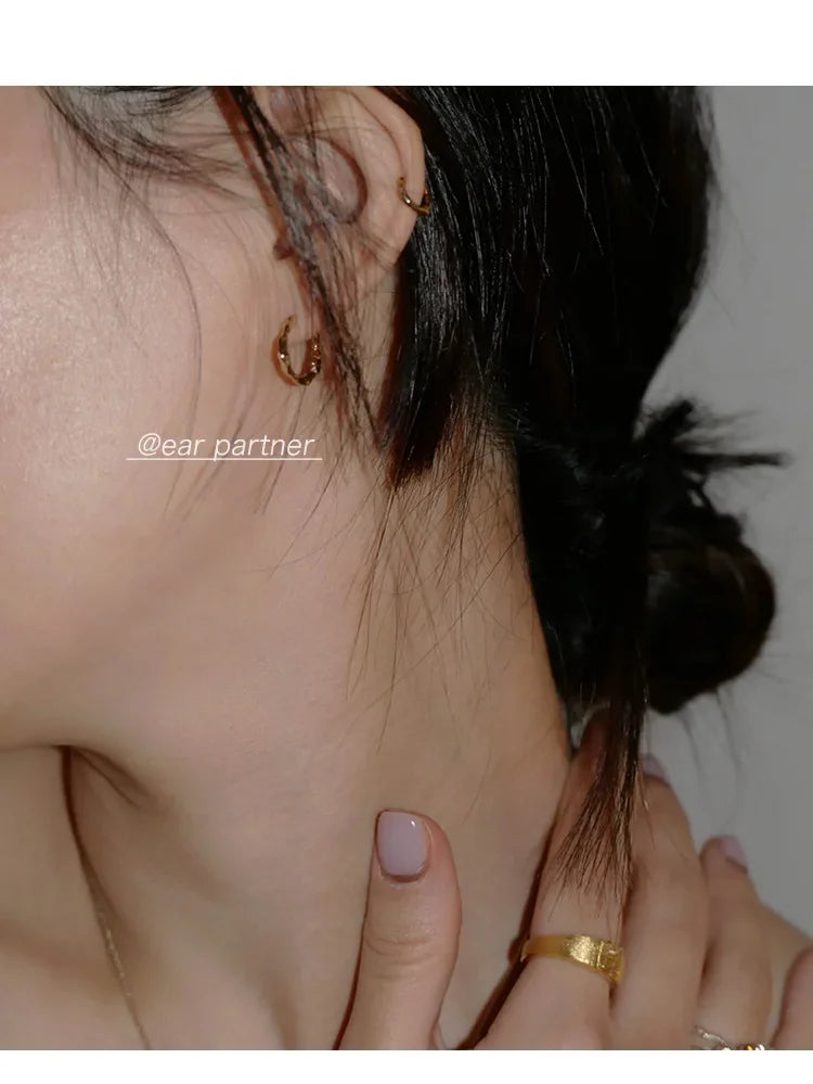 925 Sterling Silver Earrings Temperament Simple for Women Wedding Jewelry Accessories
