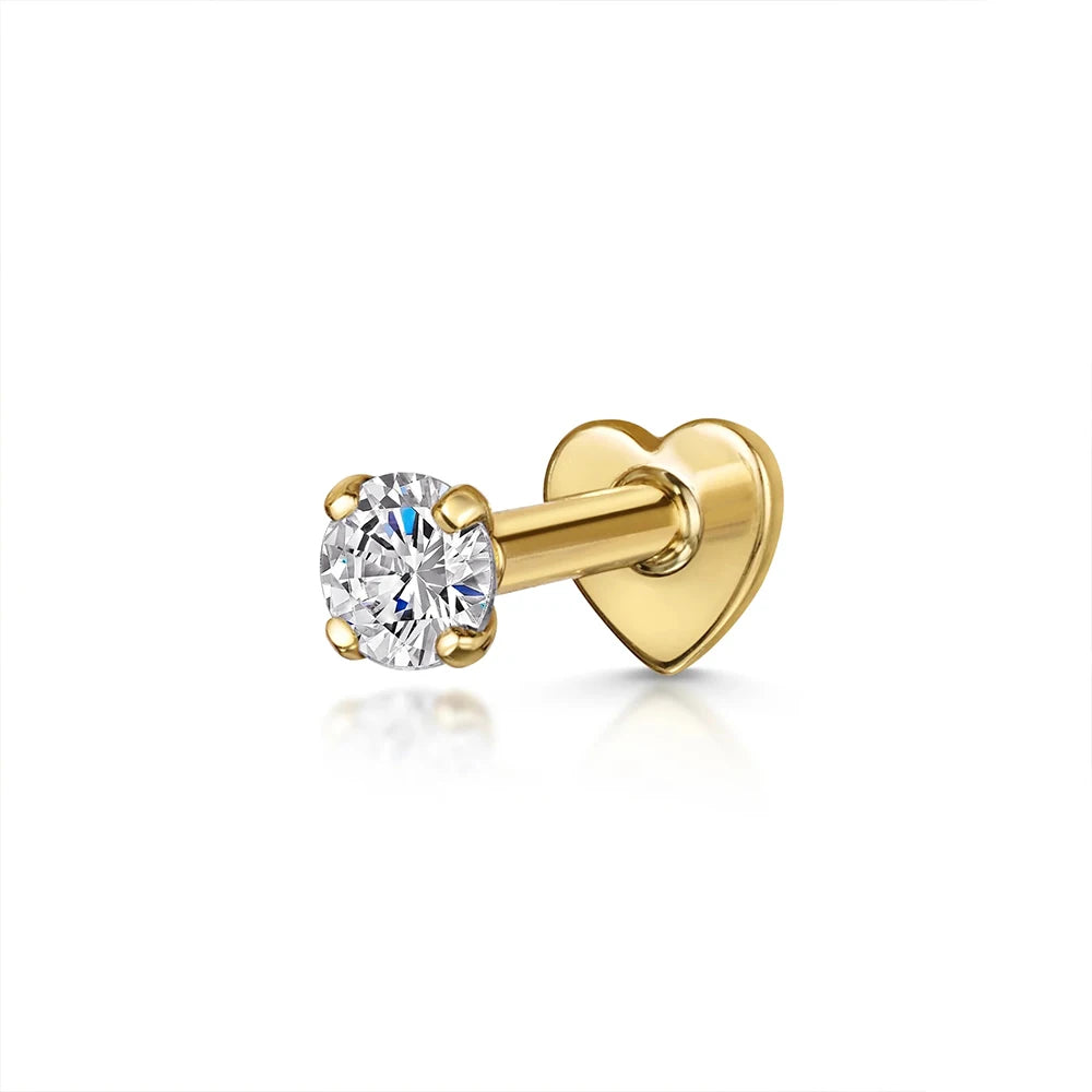 Heart Round Ball Flat Helix Piercing Earring 925 Sterling Silver Ear Studs Geometric Zircon Exquisite Trinket Studs Aretes
