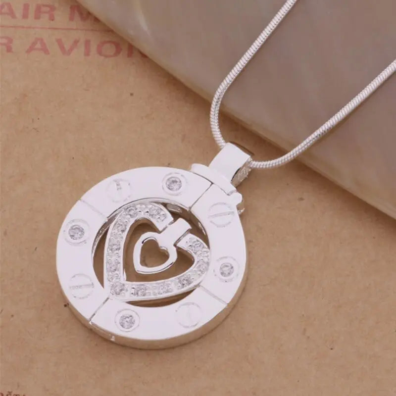 925 Silver Figaro Chain Necklace For Women Men Long Necklace Hip Hop Jewelry Gift