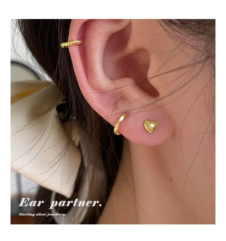 925 Sterling Silver Earrings Temperament Simple for Women Wedding Jewelry Accessories