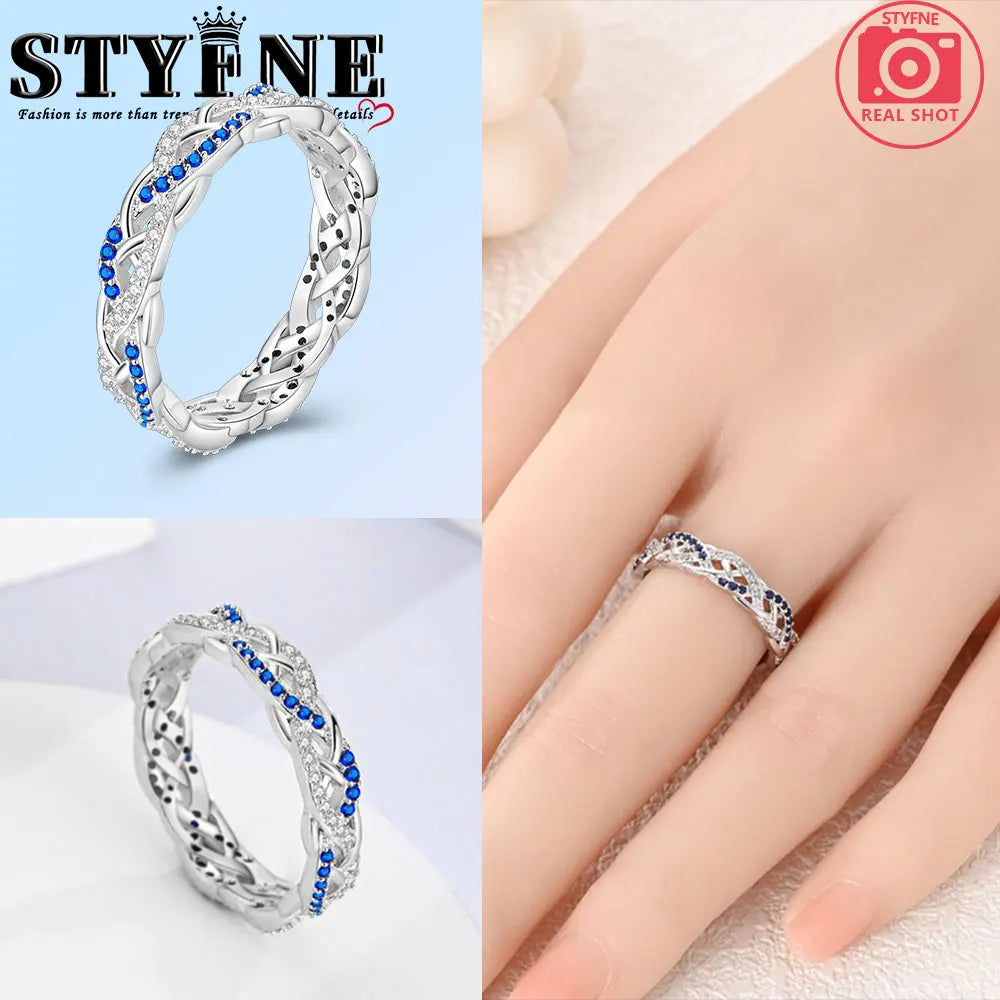 Ring 925 Sterling Silver Heart, Red, Pink, White, Blue Ring for Women Holiday Jewelry Gift