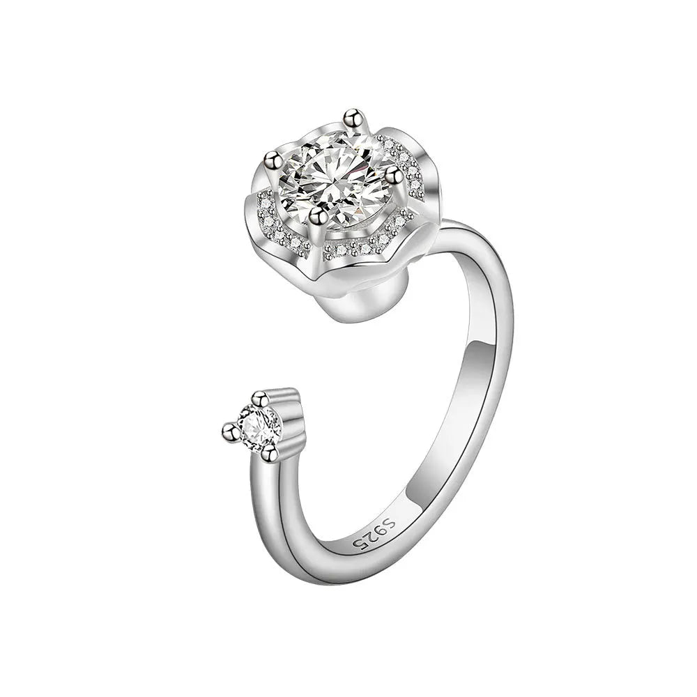 ELYSIUM sunflower fidget ring – rotating relief for daily stress.