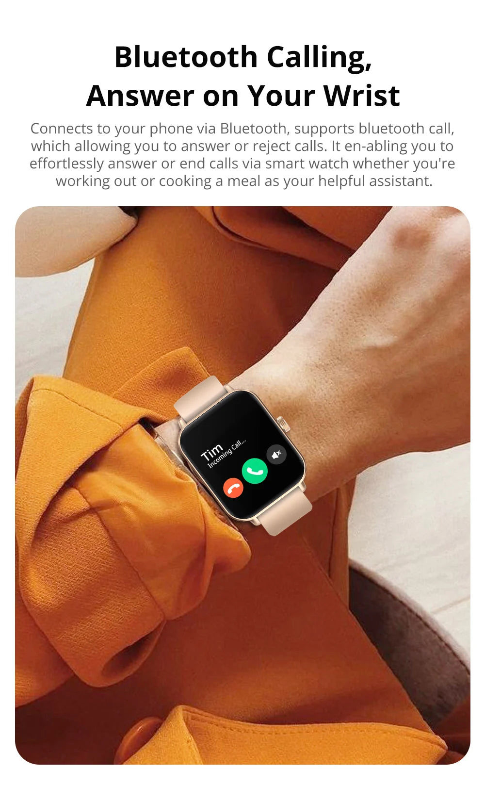 Voice Calling Smart Watch Ultra 1.9 inch Screen 24H Health Monitor 100+ Sports Modes, Bluetooth Smartwatch Men Women