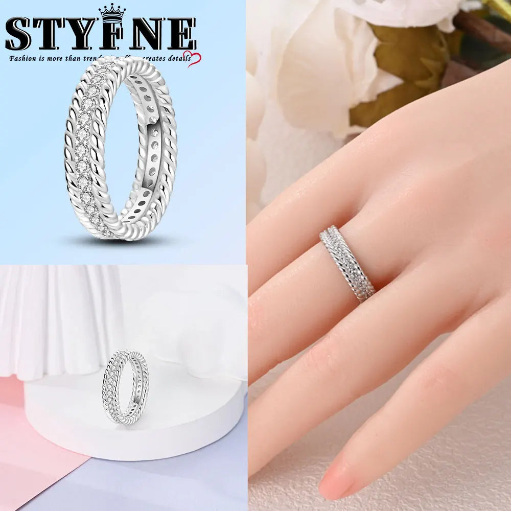 Ring 925 Sterling Silver Heart, Red, Pink, White, Blue Ring for Women Holiday Jewelry Gift