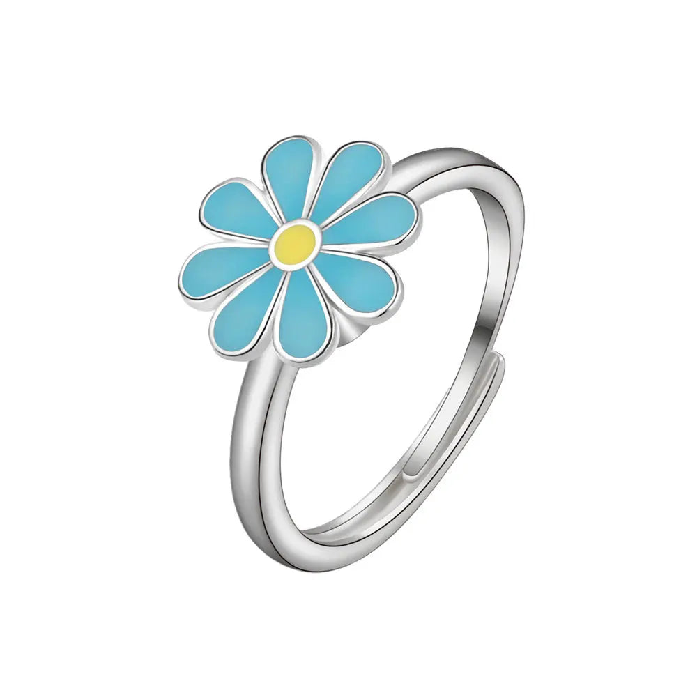 ELYSIUM sunflower fidget ring – rotating relief for daily stress.
