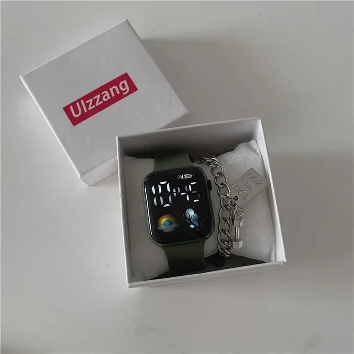 Fashion LED Sports Watches Digital Watch Men Pink Electronic Wristwatches Casual Silicone Montre Femme Relojs Para Mujer