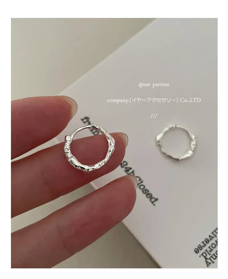 925 Sterling Silver Earrings Temperament Simple for Women Wedding Jewelry Accessories