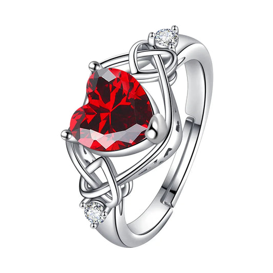 925 Sterling Silver Jewelry Sets For Women Heart Zircon Ring Earrings Necklace Wedding Bridal Elegant Christmas