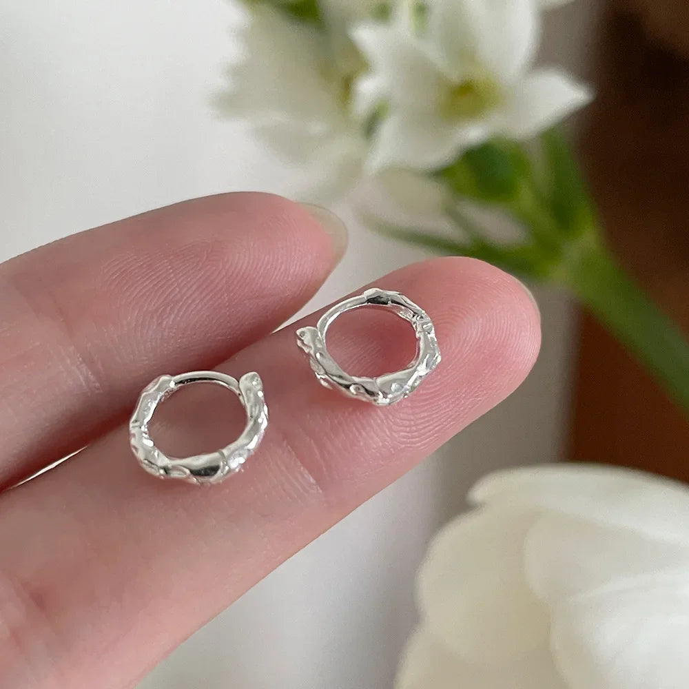 925 Sterling Silver Earrings Temperament Simple for Women Wedding Jewelry Accessories