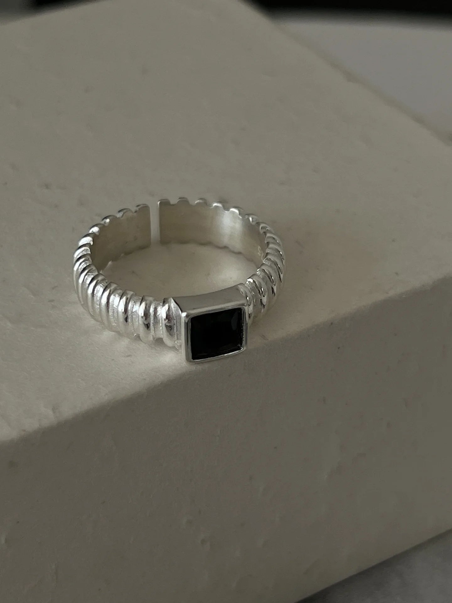 925 Sterling Silver Geometric Multilayer Round Bead Ring Female Fashion Punk Temperament Prevent Allergy Charm Jewelry