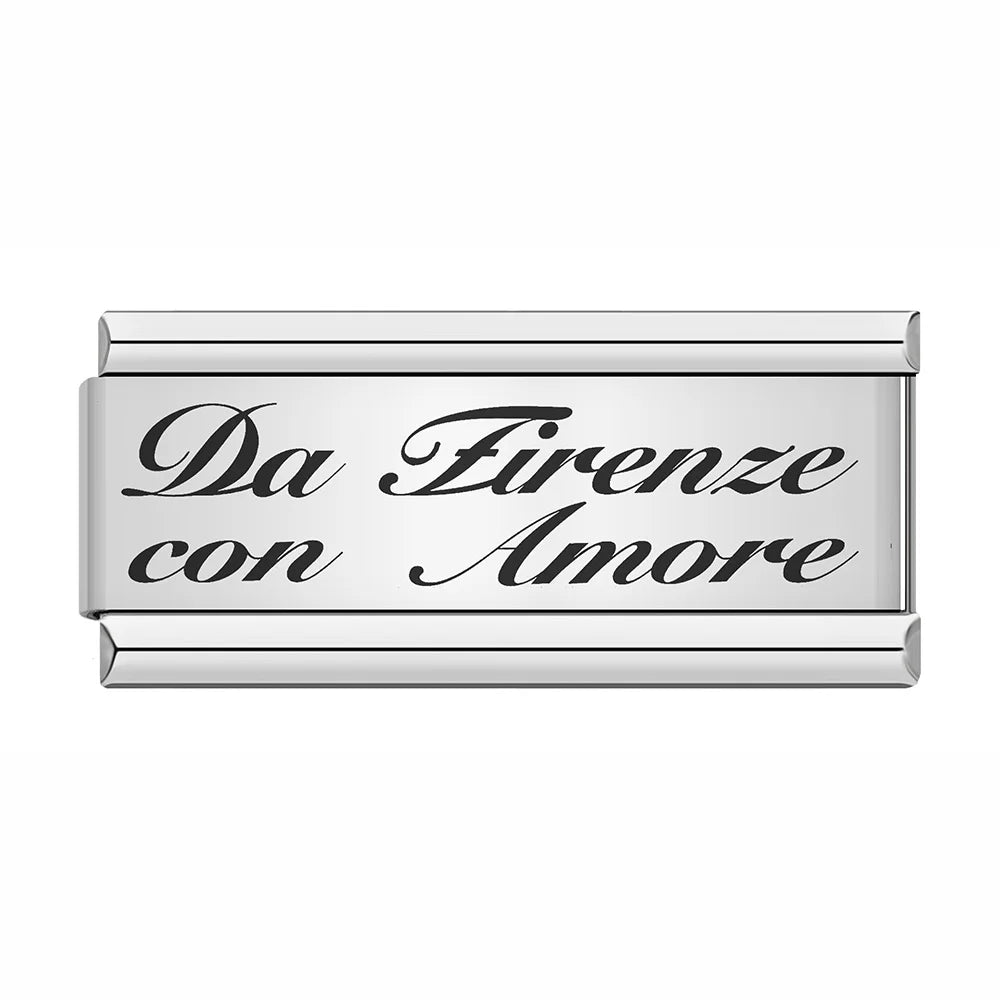 BestFriend Lovers Footprints I Love series Italian Charm Modular Links Fit 9mm Bracelets Stainless Steel Jewelry DIY Hand Making