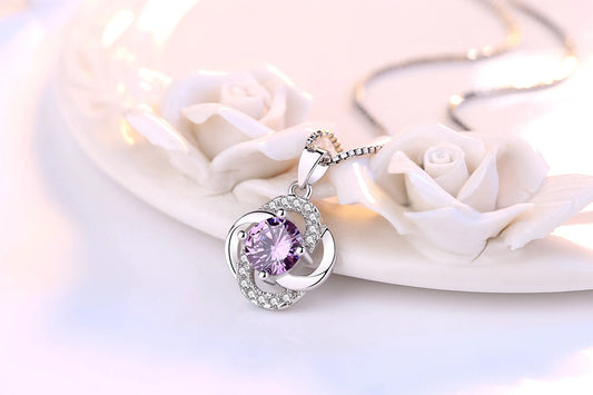 925 Silver Necklace for Women Double Layer Zircon Star Moon Pendant Necklace Delicate Chain Charm Elegant Fashion Jewelry Gifts