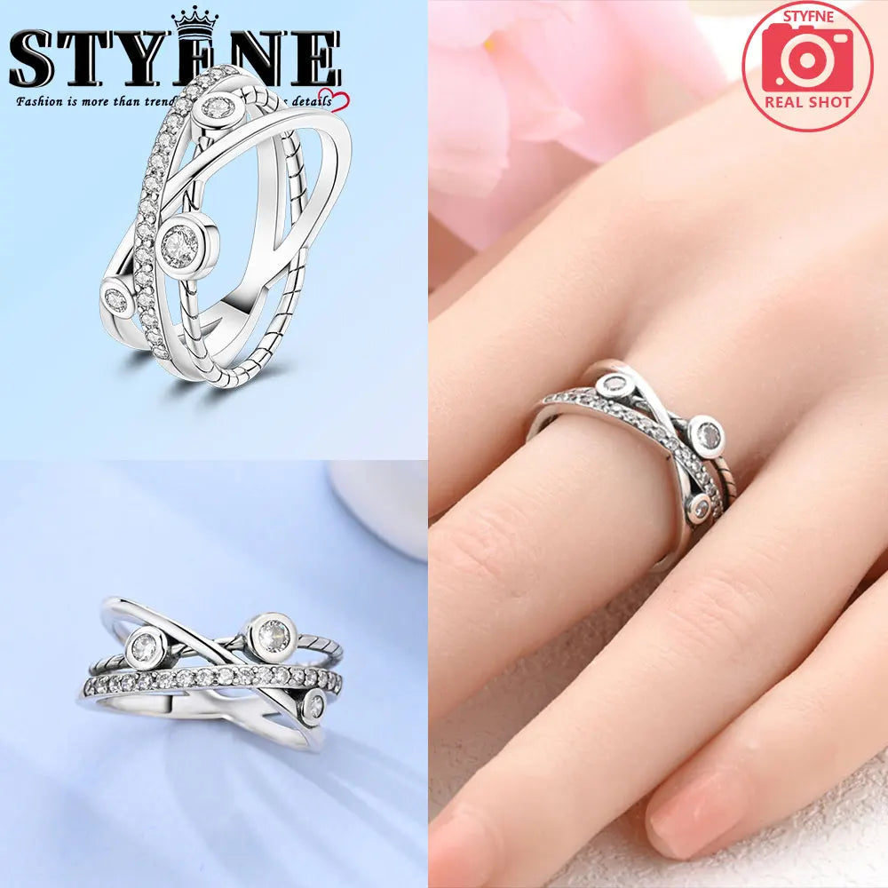 Ring 925 Sterling Silver Heart, Red, Pink, White, Blue Ring for Women Holiday Jewelry Gift