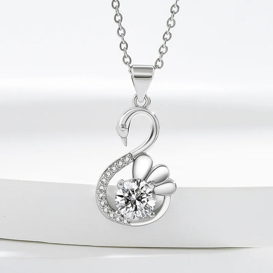 New Fashion Women Pendants Necklace Simple Geometry Square Earrings Crystal 925 Sterling Silver Color Jewelry Sets for Wedding