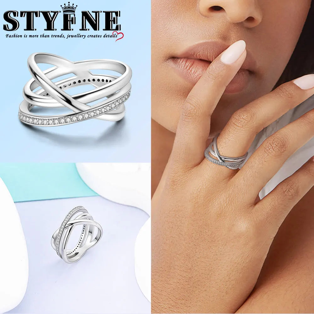 Ring 925 Sterling Silver Heart, Red, Pink, White, Blue Ring for Women Holiday Jewelry Gift