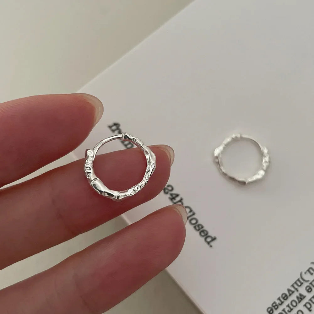 925 Sterling Silver Earrings Temperament Simple for Women Wedding Jewelry Accessories