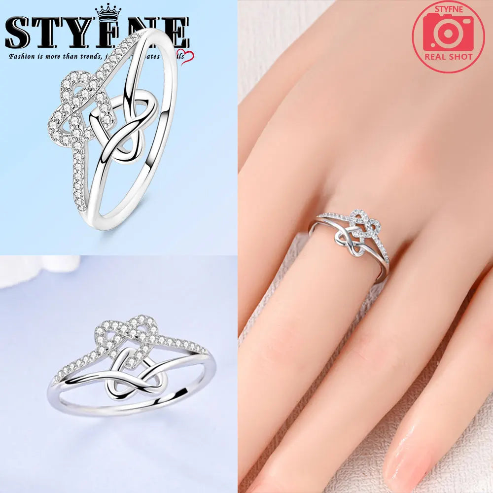 Ring 925 Sterling Silver Heart, Red, Pink, White, Blue Ring for Women Holiday Jewelry Gift