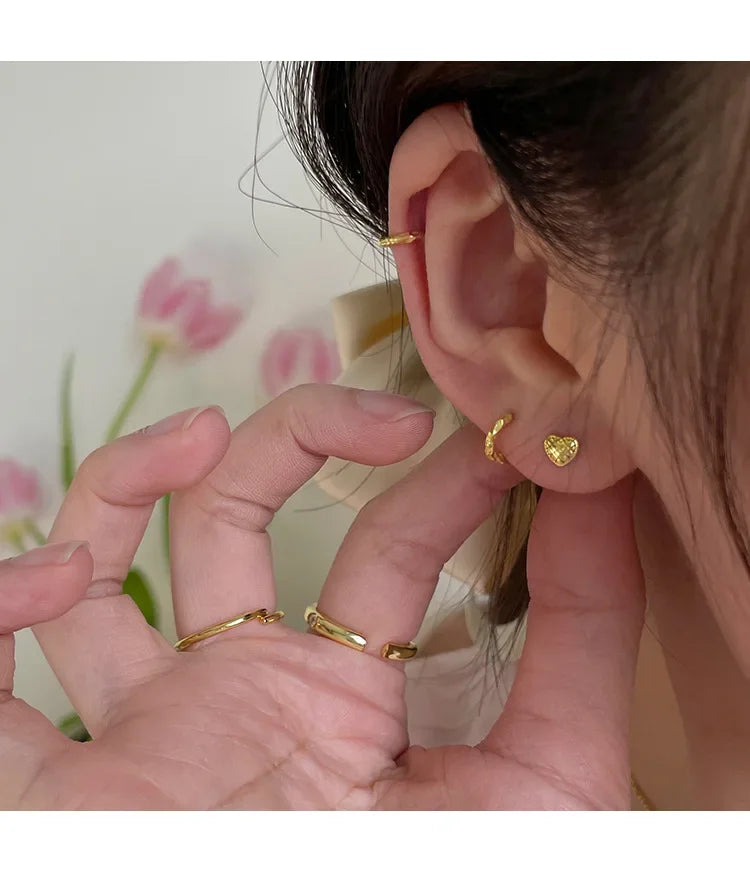 925 Sterling Silver Earrings Temperament Simple for Women Wedding Jewelry Accessories