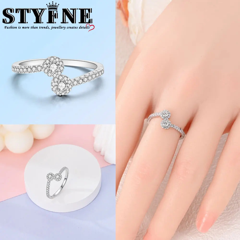 Ring 925 Sterling Silver Heart, Red, Pink, White, Blue Ring for Women Holiday Jewelry Gift