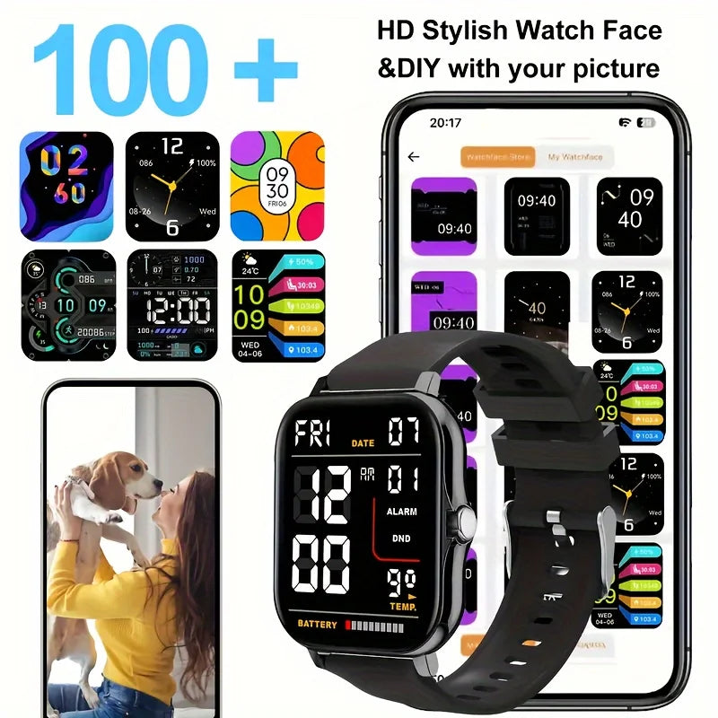 2025 Smart Watch Answer Make Call Message Preview Sport Mode DIY Dial Sleep Monitor Smart Watch for Men Women Gifts