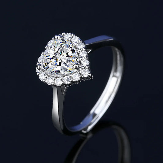 Solitaire Lab Diamond Jewelry set 925 Sterling Silver Party Wedding Rings Earrings Necklace For Women Bridal Moissanite Jewelry