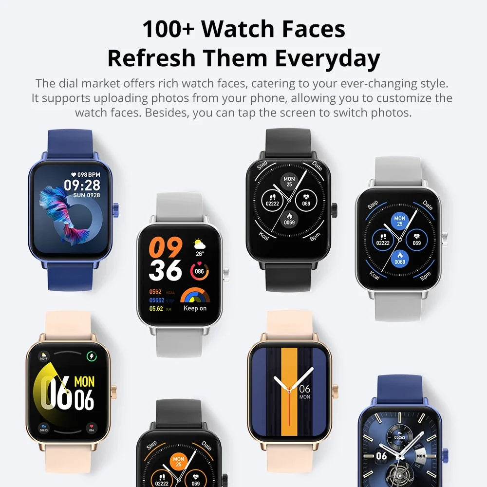 Voice Calling Smart Watch Ultra 1.9 inch Screen 24H Health Monitor 100+ Sports Modes, Bluetooth Smartwatch Men Women