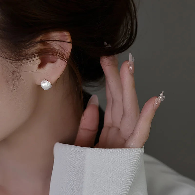 925 Sterling Silver hoop Korean geometric Round Earrings Simple Temperament Exquisite Hot Semale Sexy Jewelry Gift
