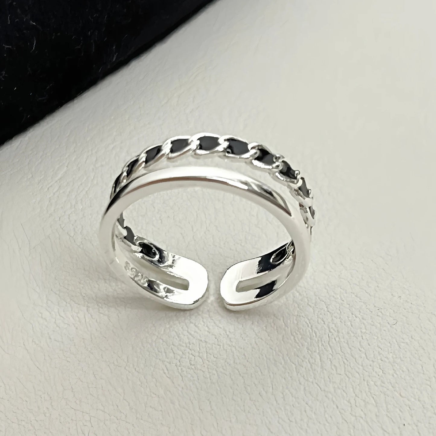 925 Sterling Silver Flower Lace Ring Korean Fashion Opening Inlaid CZ Adjustable Rings Valentine's Day Gift