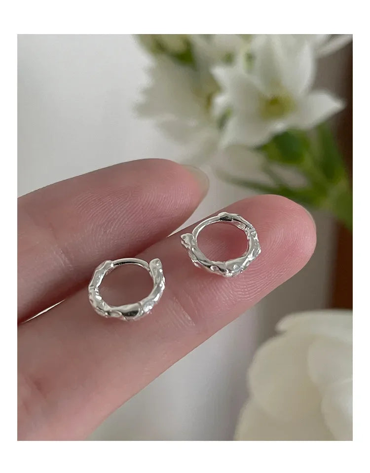 925 Sterling Silver Earrings Temperament Simple for Women Wedding Jewelry Accessories