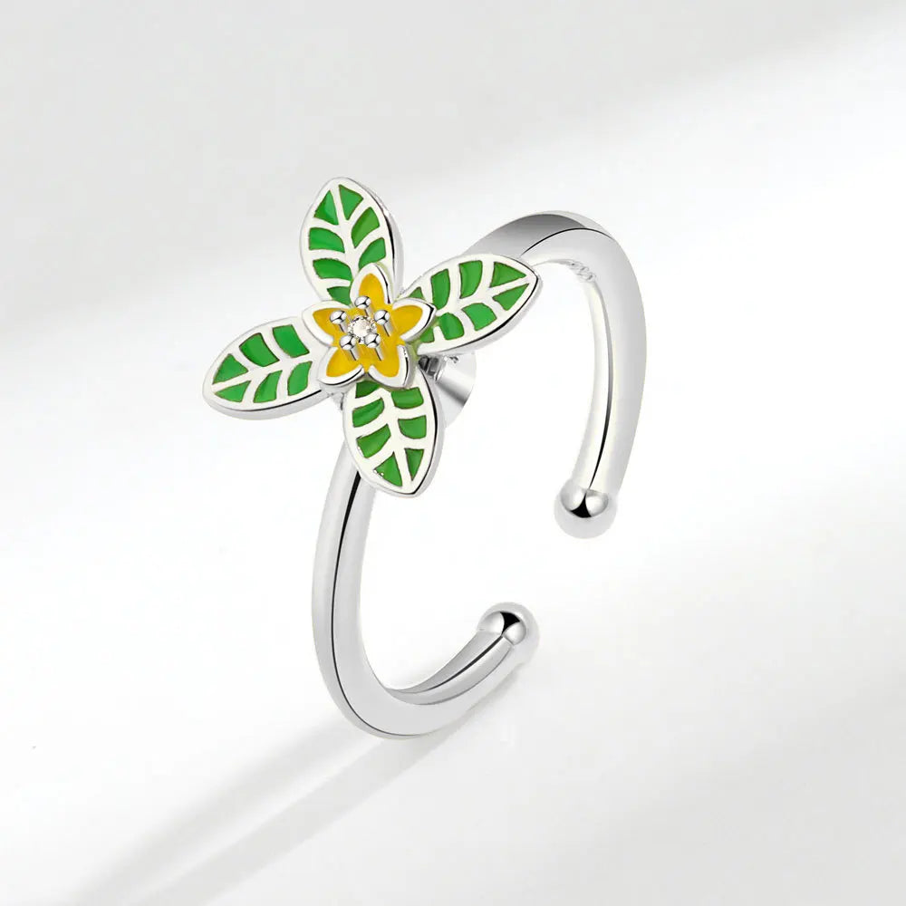 ELYSIUM sunflower fidget ring – rotating relief for daily stress.