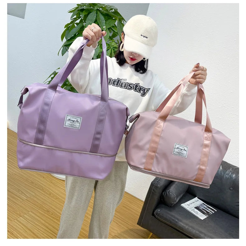 UNIXINU Carry On Travel Duffle Bag Nylon Waterproof Sports Gym Tote Bags for Women Large Capacity Storage Luggage Handbag