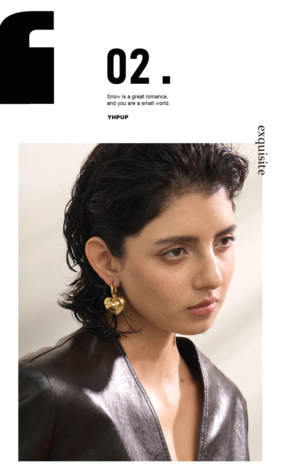 Elysium Exquisite Hollow Smooth Stereoscopic Heart Love Drop Dangle Daily Hoop Earrings Waterproof Stainless Steel Jewelry Women