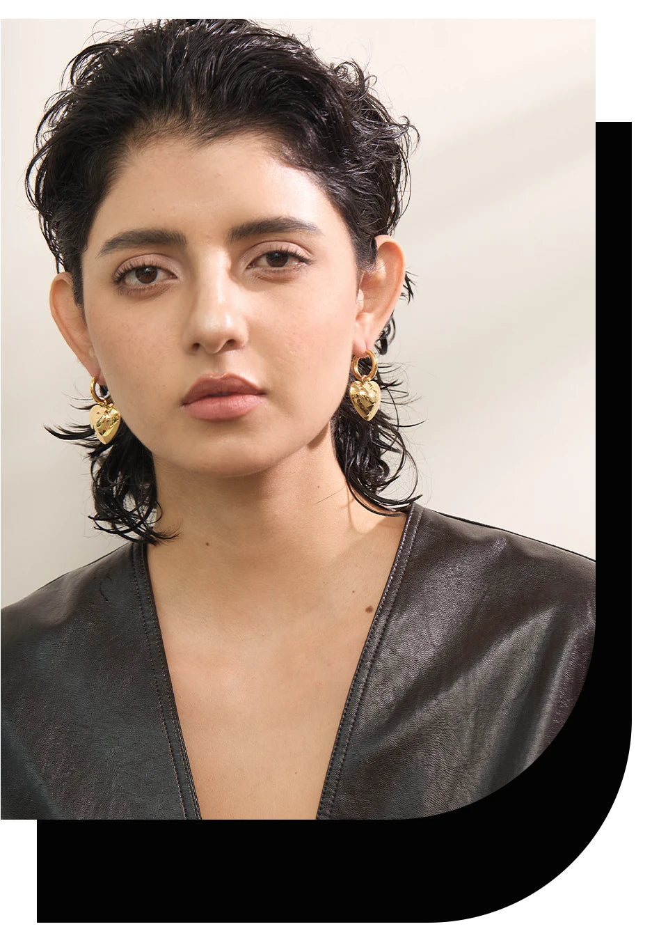 Elysium Exquisite Hollow Smooth Stereoscopic Heart Love Drop Dangle Daily Hoop Earrings Waterproof Stainless Steel Jewelry Women