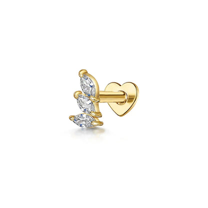 Heart Round Ball Flat Helix Piercing Earring 925 Sterling Silver Ear Studs Geometric Zircon Exquisite Trinket Studs Aretes