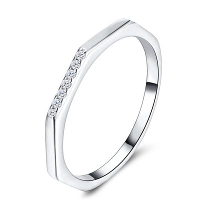 Modian Silver Gold Rose Shining Rings for Women Fashion 100% 925 Sterling Silver Stackable Finger Ring Wedding Statement Jewelry