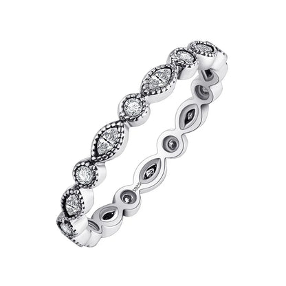 Modian Silver Gold Rose Shining Rings for Women Fashion 100% 925 Sterling Silver Stackable Finger Ring Wedding Statement Jewelry