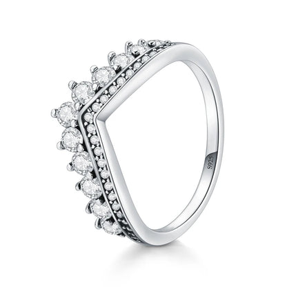 Modian Silver Gold Rose Shining Rings for Women Fashion 100% 925 Sterling Silver Stackable Finger Ring Wedding Statement Jewelry