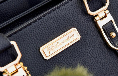 women beading pendant handbag ladies embossed shoulder bag ladies Messenger bag hairball bags high quality bag