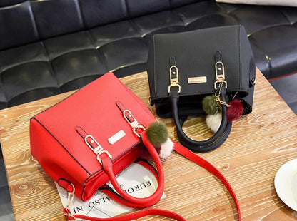 women beading pendant handbag ladies embossed shoulder bag ladies Messenger bag hairball bags high quality bag