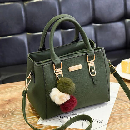 women beading pendant handbag ladies embossed shoulder bag ladies Messenger bag hairball bags high quality bag