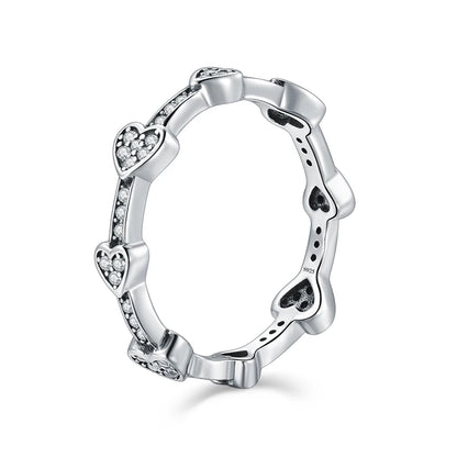 Modian Silver Gold Rose Shining Rings for Women Fashion 100% 925 Sterling Silver Stackable Finger Ring Wedding Statement Jewelry