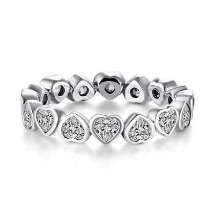 Modian Silver Gold Rose Shining Rings for Women Fashion 100% 925 Sterling Silver Stackable Finger Ring Wedding Statement Jewelry