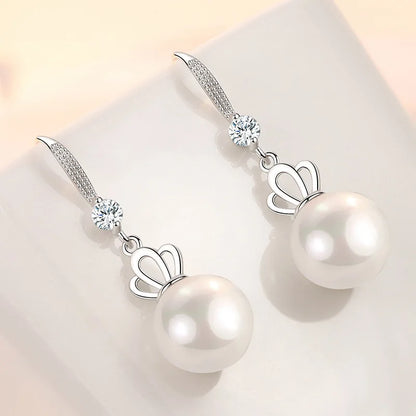 925 Sterling Silver Earrings For Women Original Charm Double Hoop Earrings Pave CZ Fine Engagement Anniversary Jewelry Gift